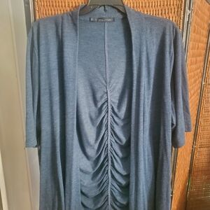 Blue Ruched Cardigan